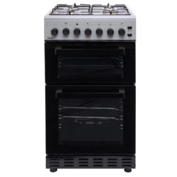 Teknix TKGF50TS Twin Cavity 50cm Gas Cooker in Silver